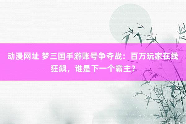 动漫网址 梦三国手游账号争夺战：百万玩家在线狂飙，谁是下一个霸主？