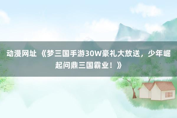 动漫网址 《梦三国手游30W豪礼大放送，少年崛起问鼎三国霸业！》