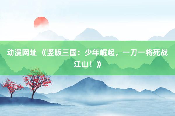 动漫网址 《竖版三国:少年崛起,一刀一将死战江山!》